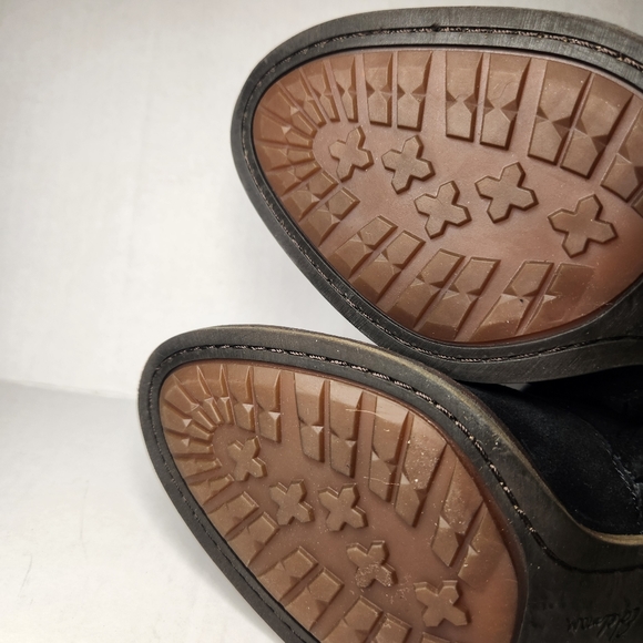 Sam Edelman Black Suede Ankle Booties Zip Up - Picture 7 of 12